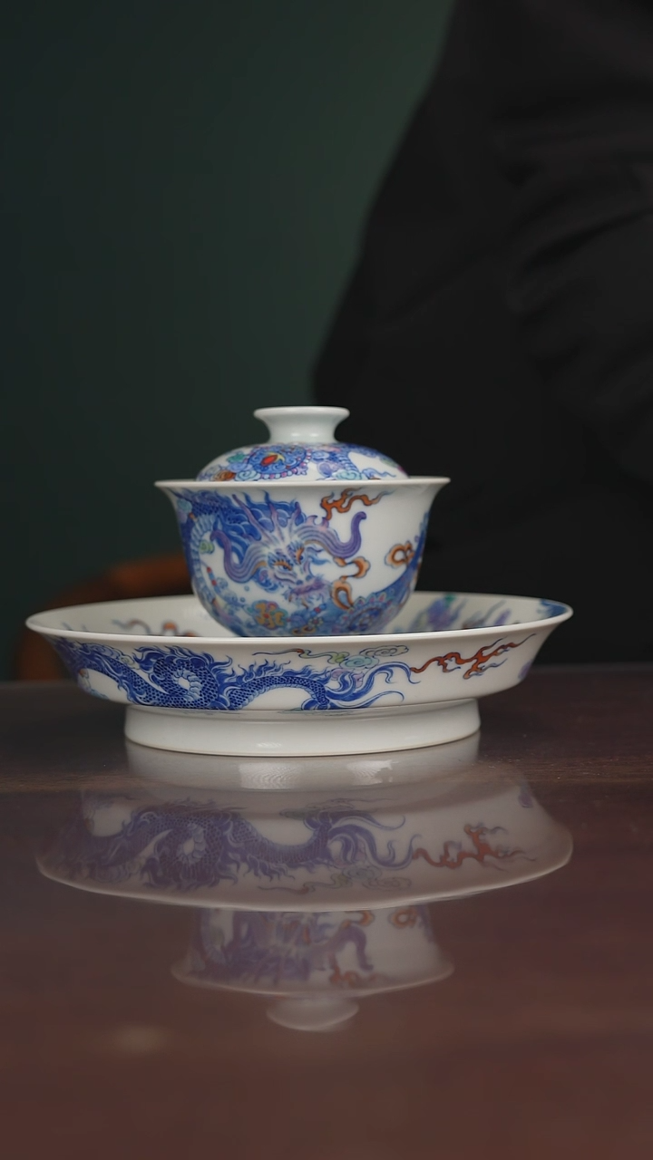 【闪购商品】空山明月斗彩囚牛一套