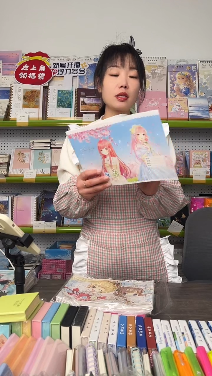 B5铁钉图画本  含贴纸  3包30本  女孩款