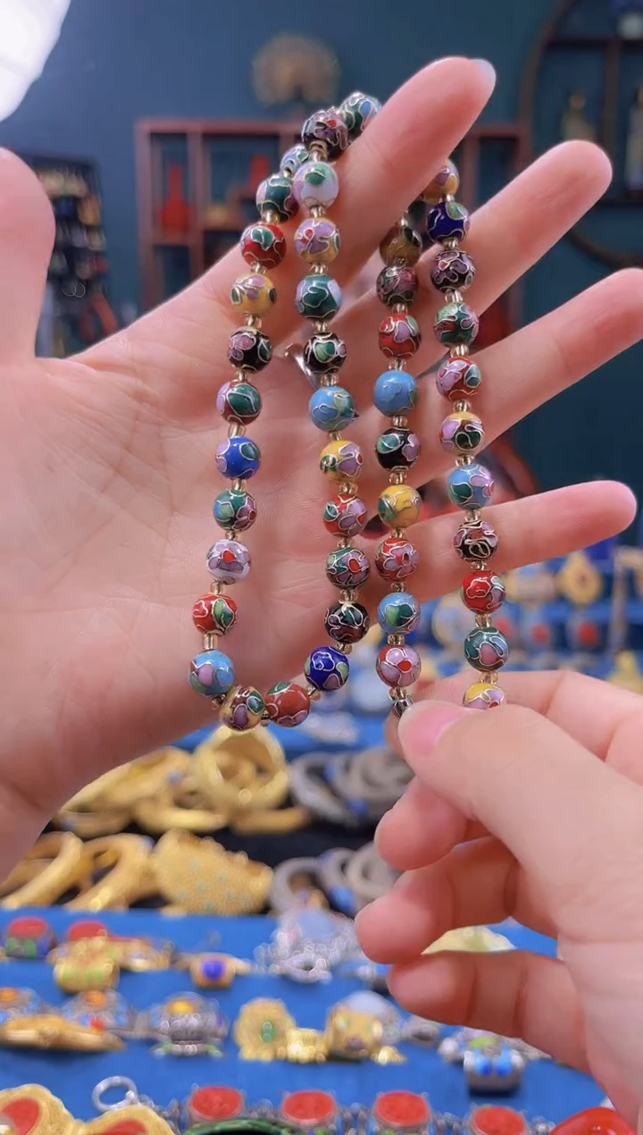 非遗景泰蓝项链 0.8 多宝