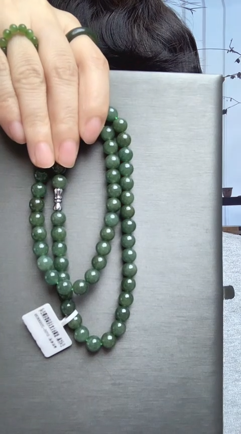 【闪购商品】翡翠未镶嵌颈饰8mm翡翠项链