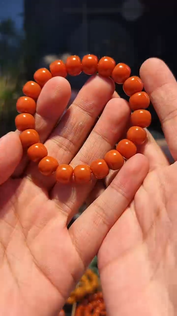 【闪购商品】南红玛瑙手链未镶嵌10+柿子黄