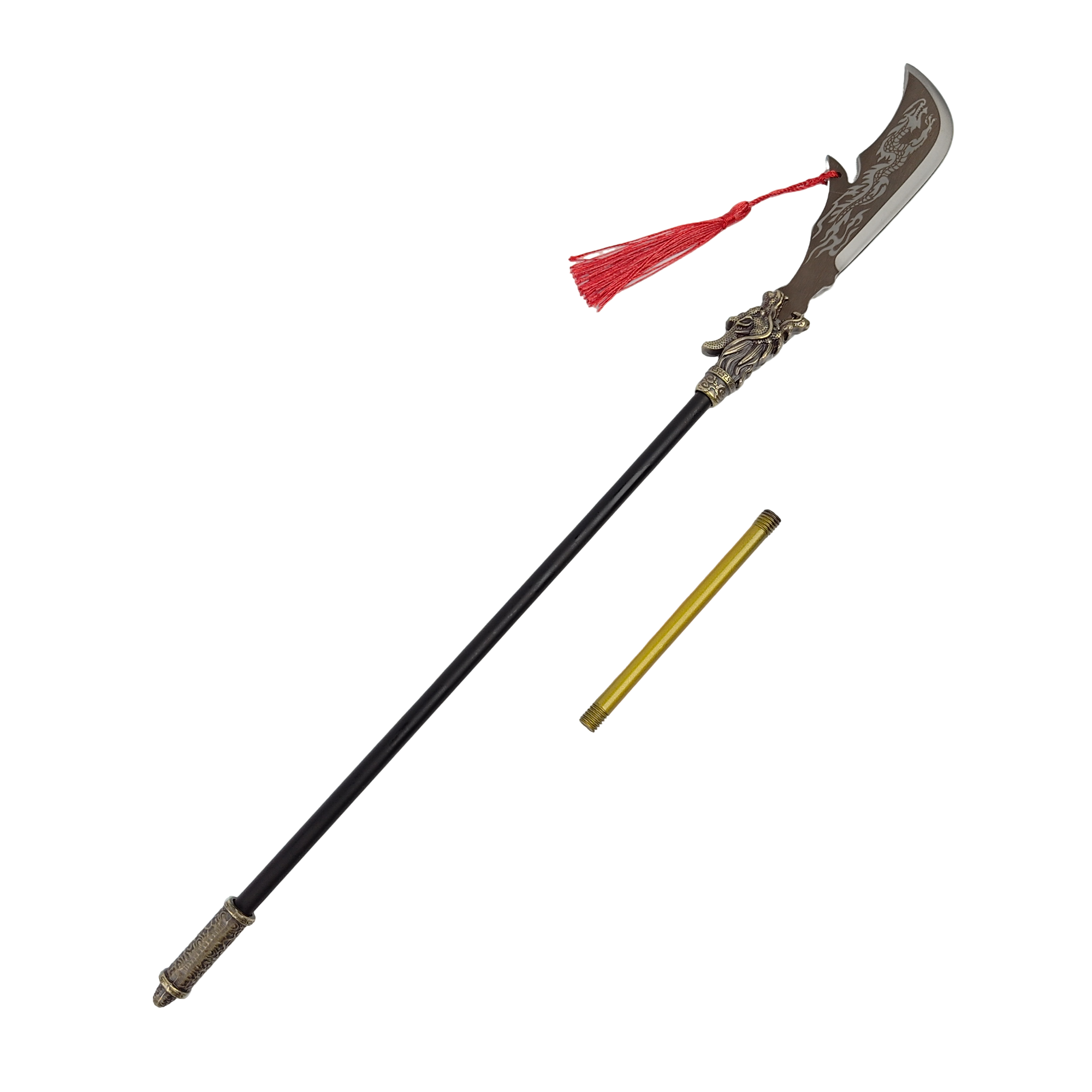 【天字】青龙偃月刀微兵器摆件碳钢刃材可拆卸摆件不开刃工艺品