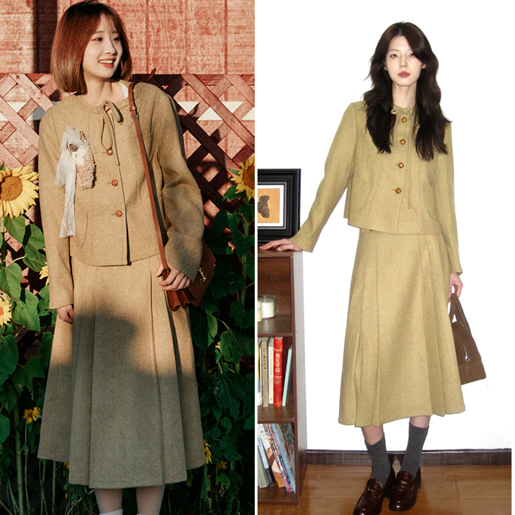 【商场同款】【情调文艺】菀壹2024冬季新款套装H37210451