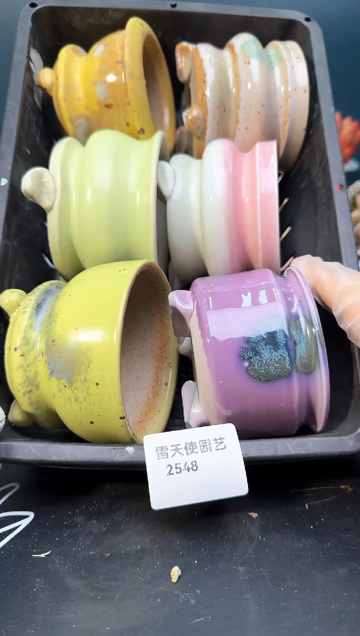 2548  小水墨盆 6个 默认微瑕