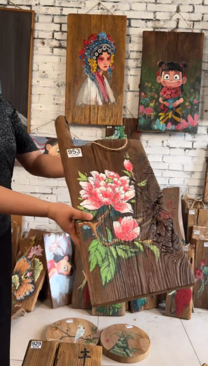 桃核吊坠953号门板画