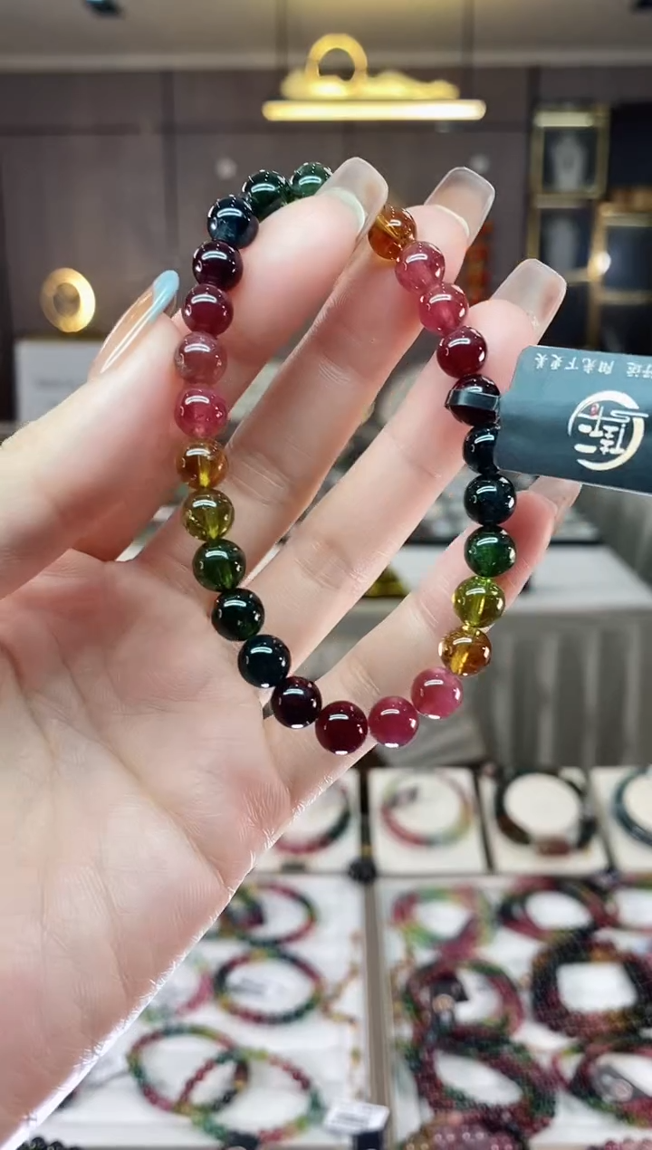 【闪购商品】碧玺单圈手串7mm+未镶嵌一物一证dan