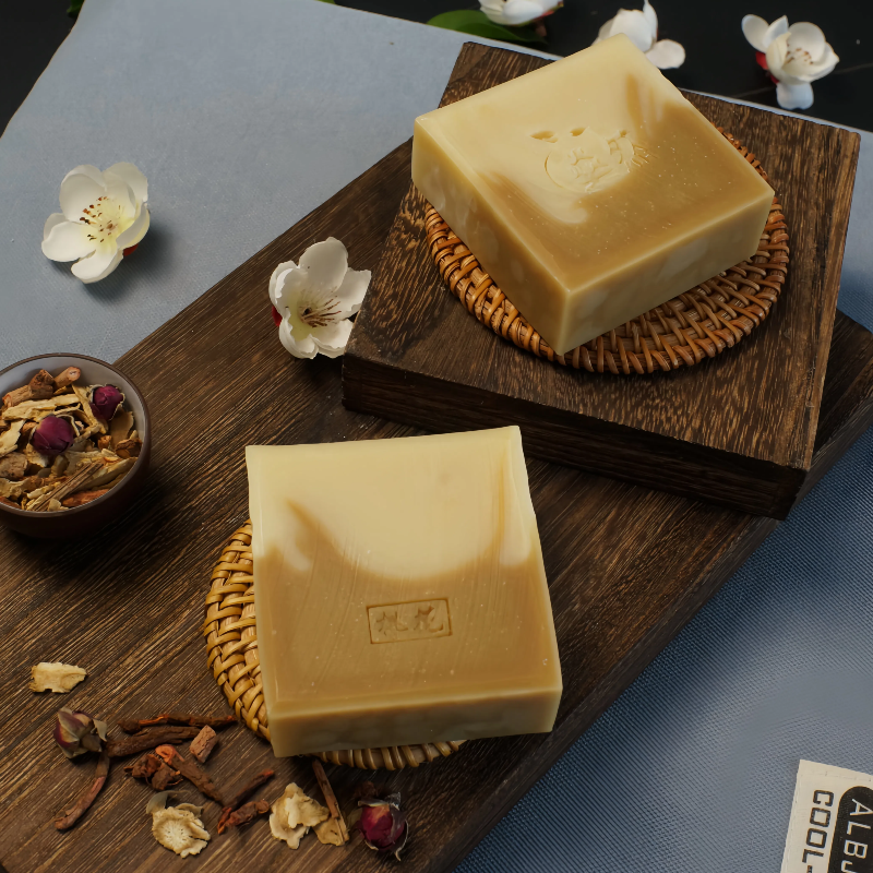 【桃花皂】洁面洗脸沐浴洗澡草本植物萃取冷制手工皂绿色老式肥皂