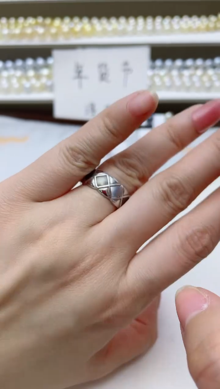 【闪购商品】海水珍珠戒指银S925镶嵌A99