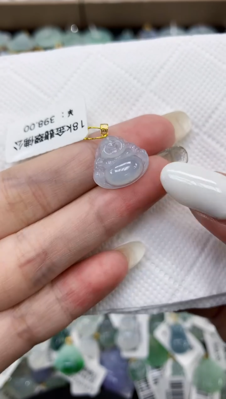 颈饰18K金镶嵌翡翠11111111111