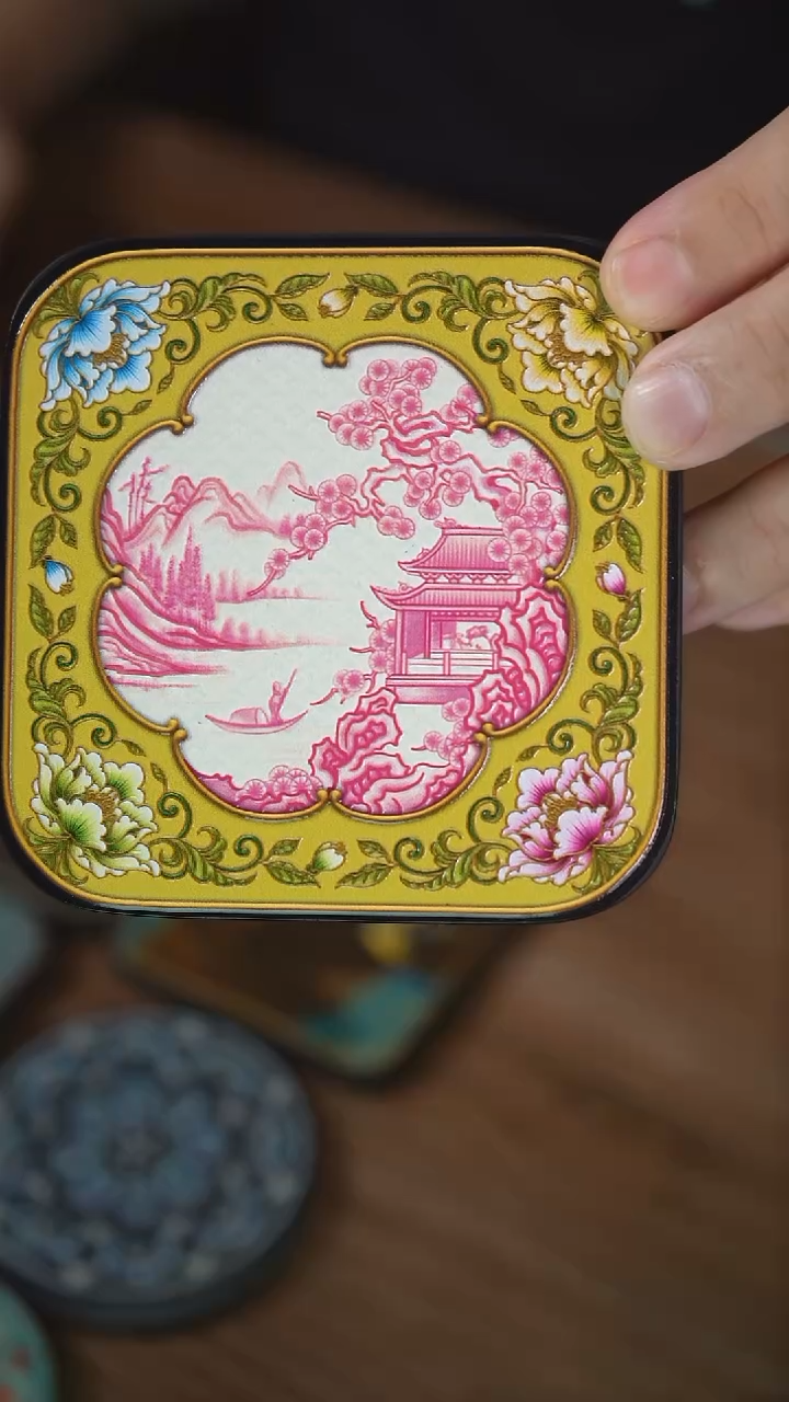 壹藏贰宝赏花镜杯垫一片