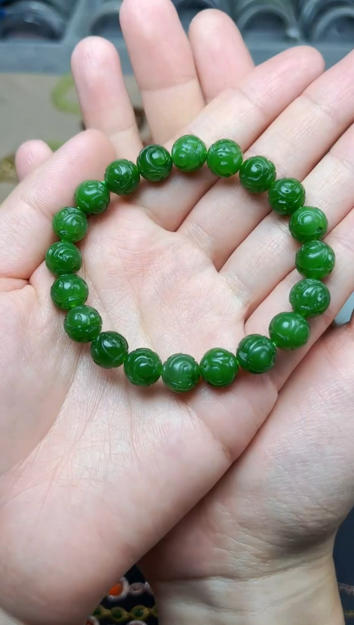 手串未镶嵌和田玉碧玉手串06