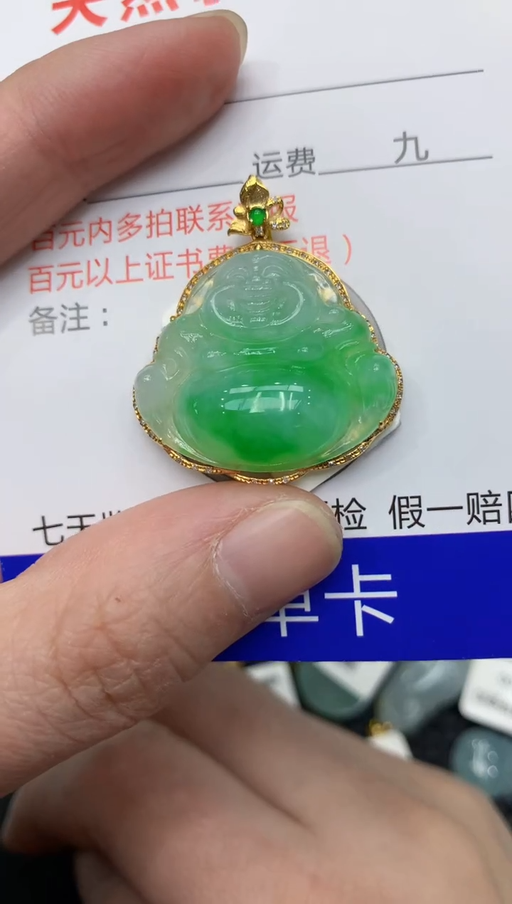 【闪购商品】翡翠颈饰18K金镶嵌11111111