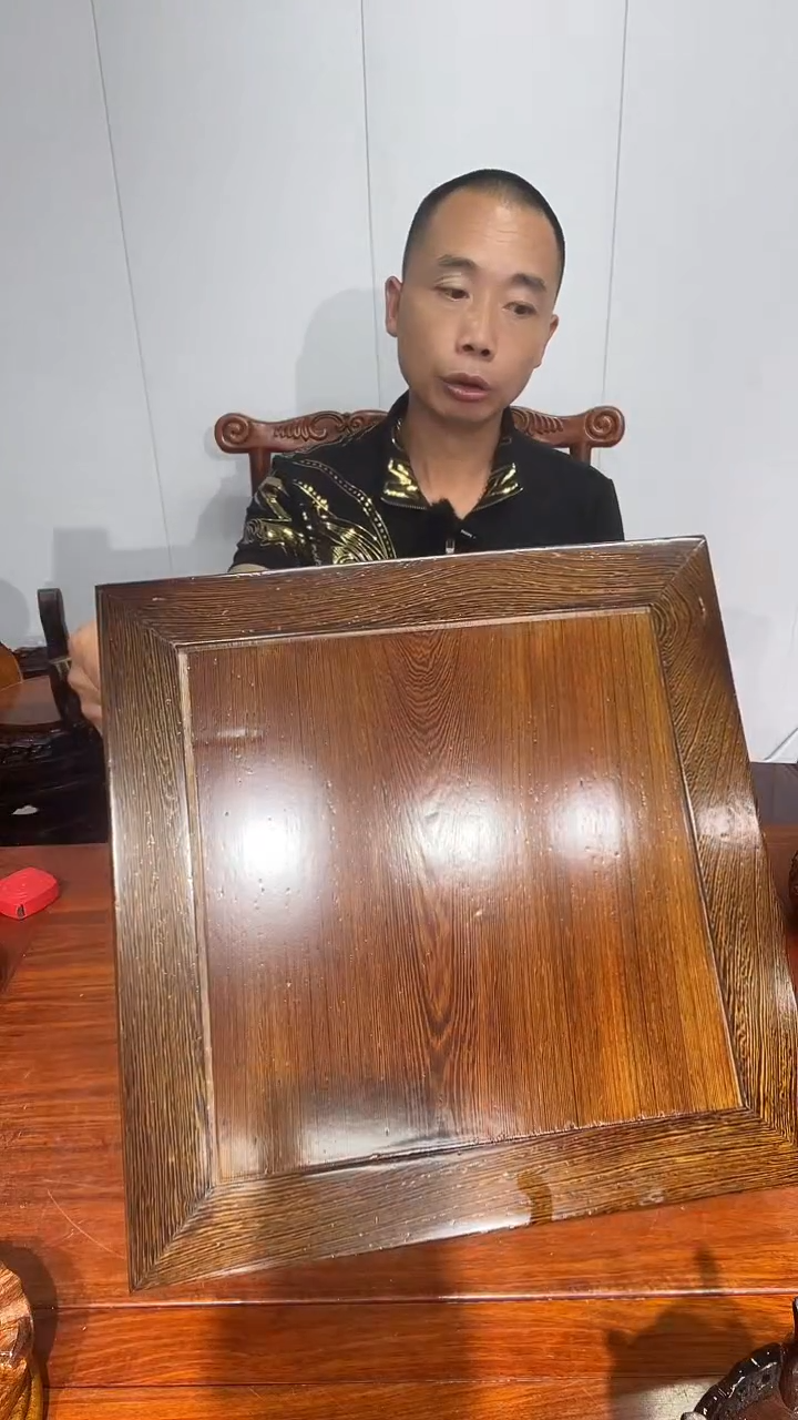 木醉**勇处理款鸡翅木正方炕桌35*35*12