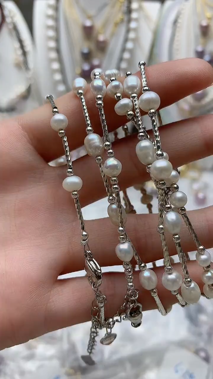 【闪购商品】淡水珍珠颈饰未镶嵌手链 19