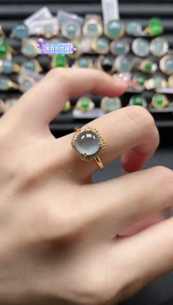 【闪购商品】翡翠戒指银S925镶嵌1111