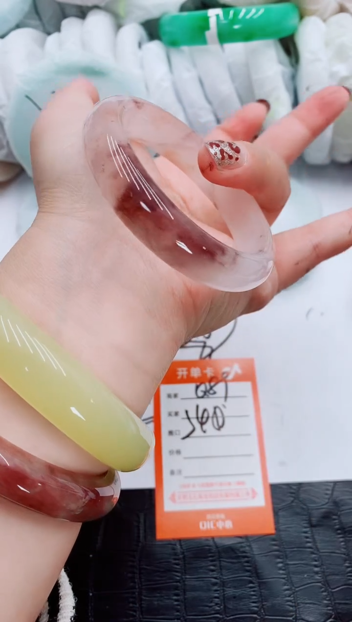 【闪购商品】石英质玉手镯未镶嵌Q89-54-55