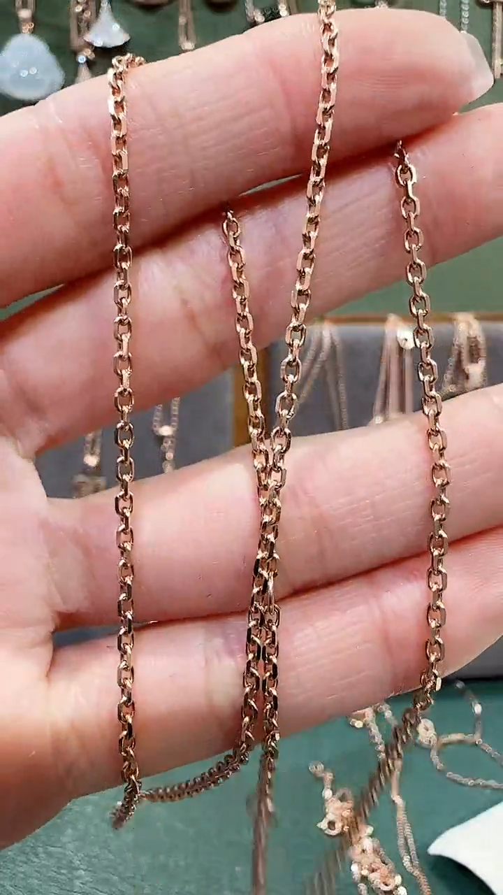 【闪购商品】18K金项链18K金大卡卡链条