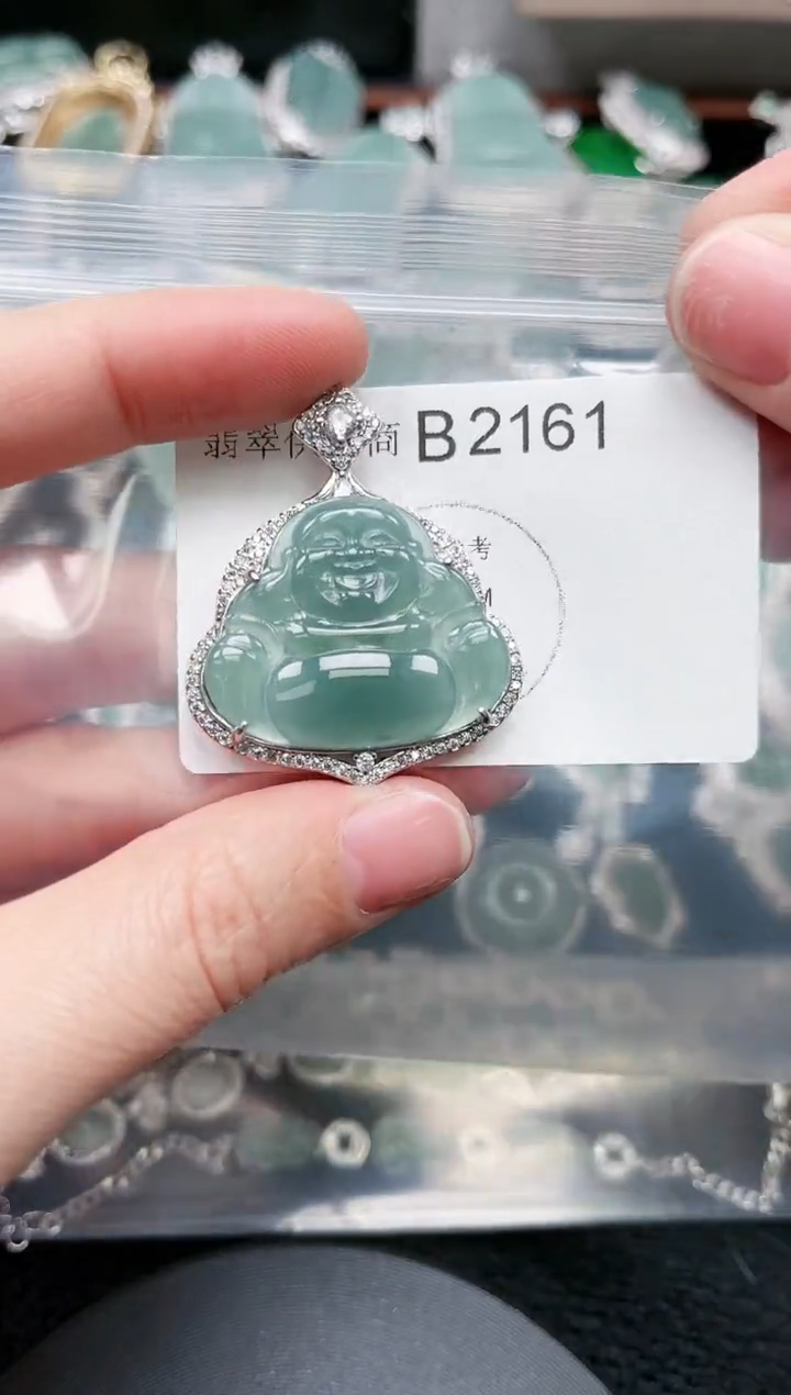 【闪购商品】翡翠颈饰未镶嵌赠皮绳2160