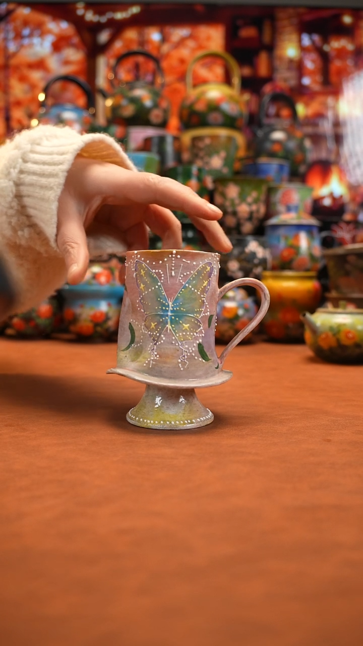 油画   釉下彩  杯子