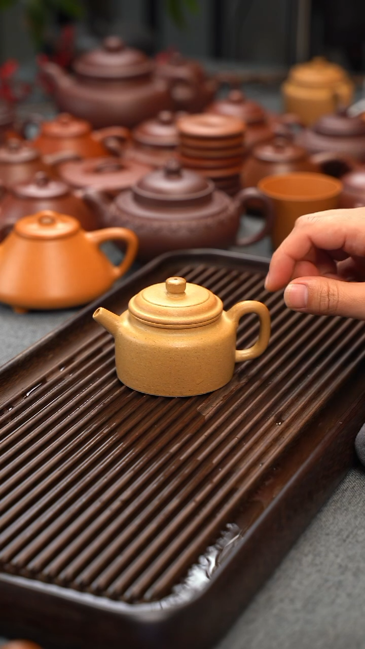 茶壶紫砂瑕疵种花本绿德中