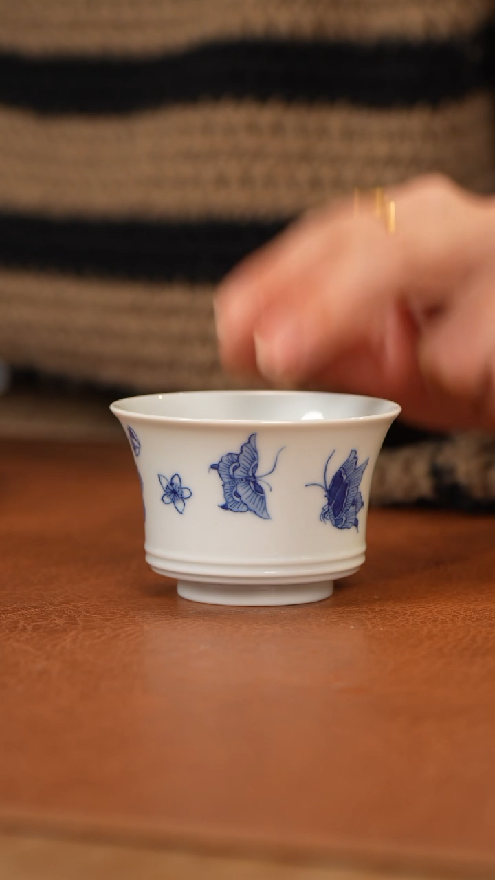 【闪购商品】杯古月蝶恋花马蹄杯