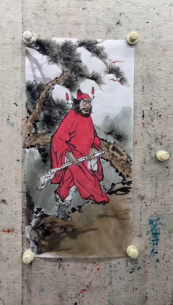 纸本1炳山艺术-----杨国新书画作品-钟馗