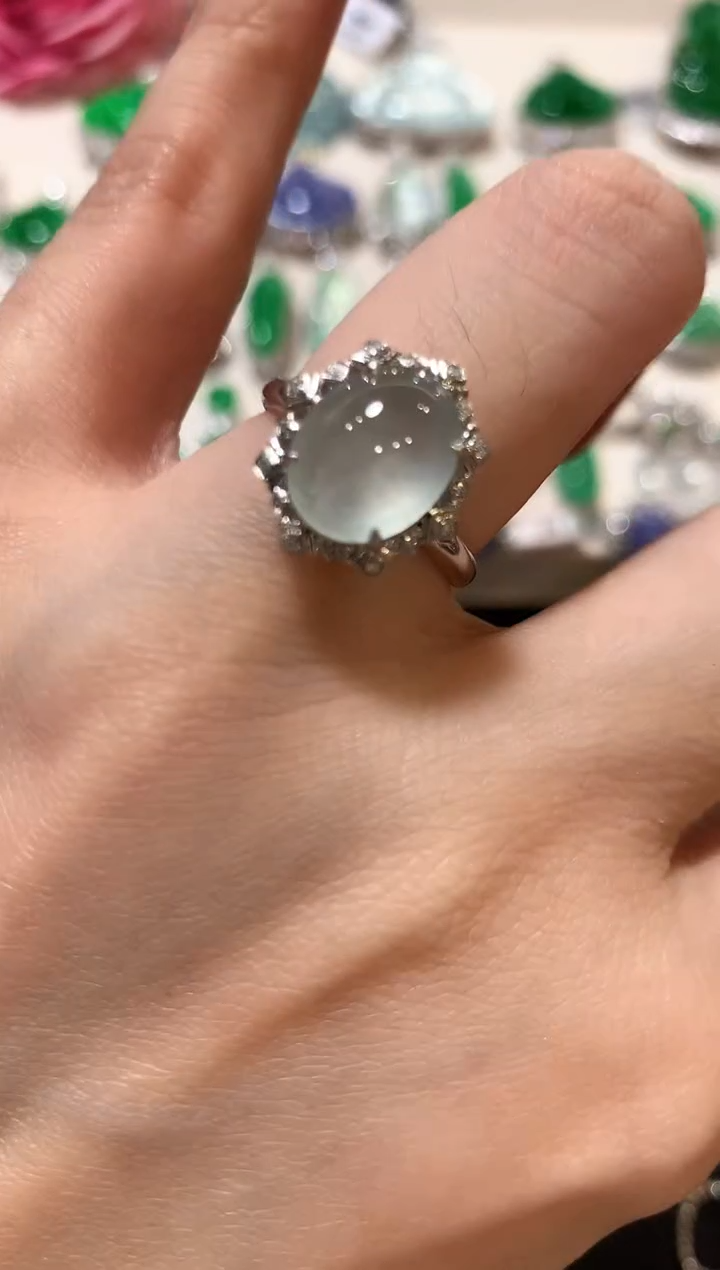 18K金镶嵌戒指翡翠z39  