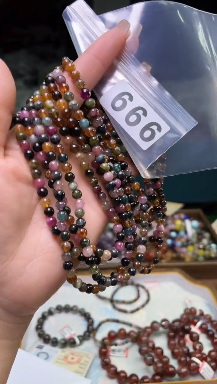 【闪购商品】碧玺手串5/666未镶嵌多样性发一件