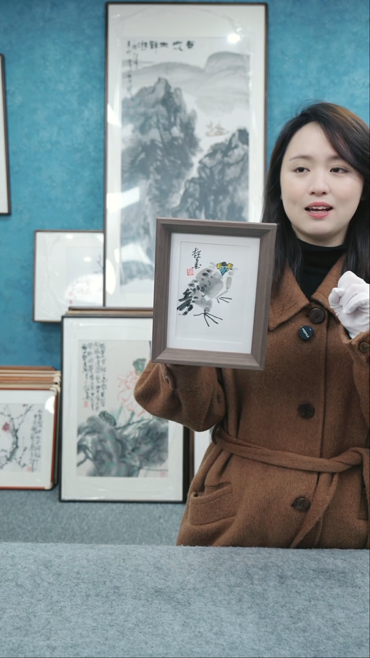 【闪购商品】国画8寸郑志超老师木质摆台 