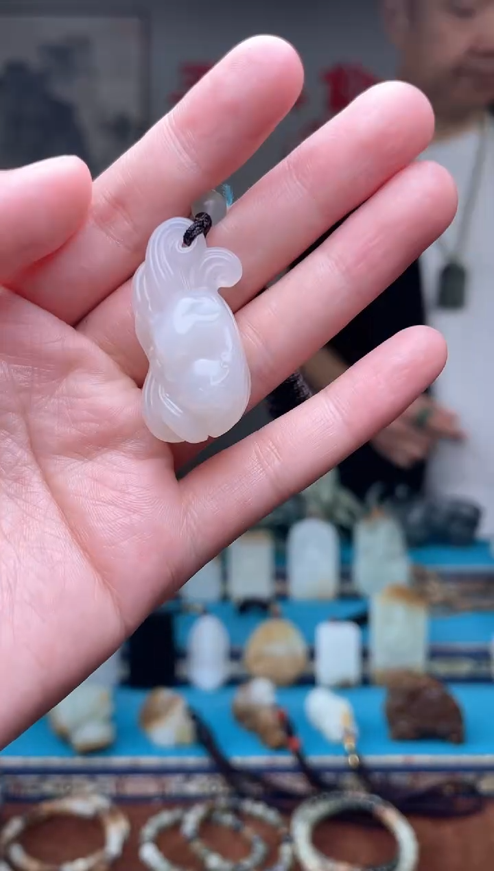 和田玉未镶嵌挂件1