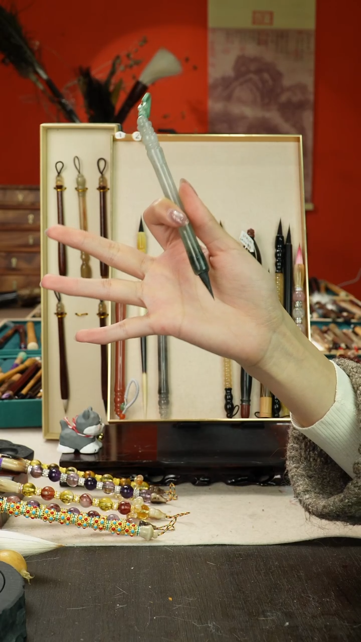 44号孤品高货毛笔链接 清水试笔 蘸墨不退