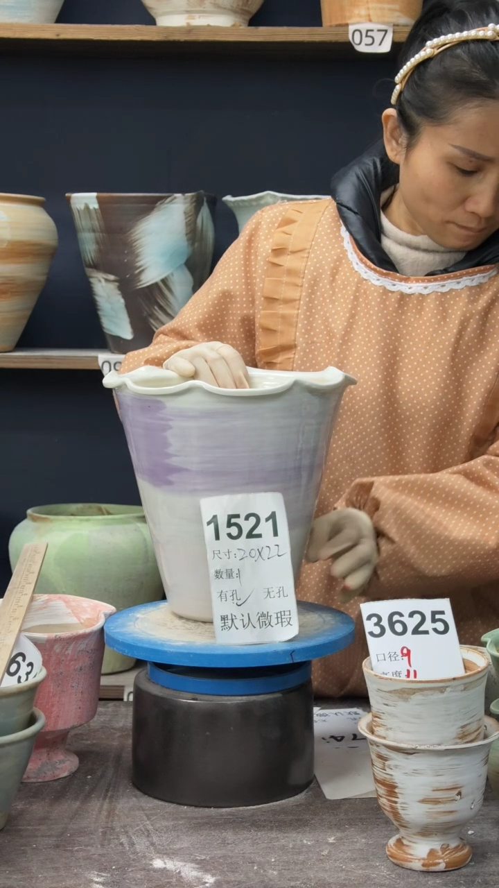 景德镇花盆默认微瑕1521
