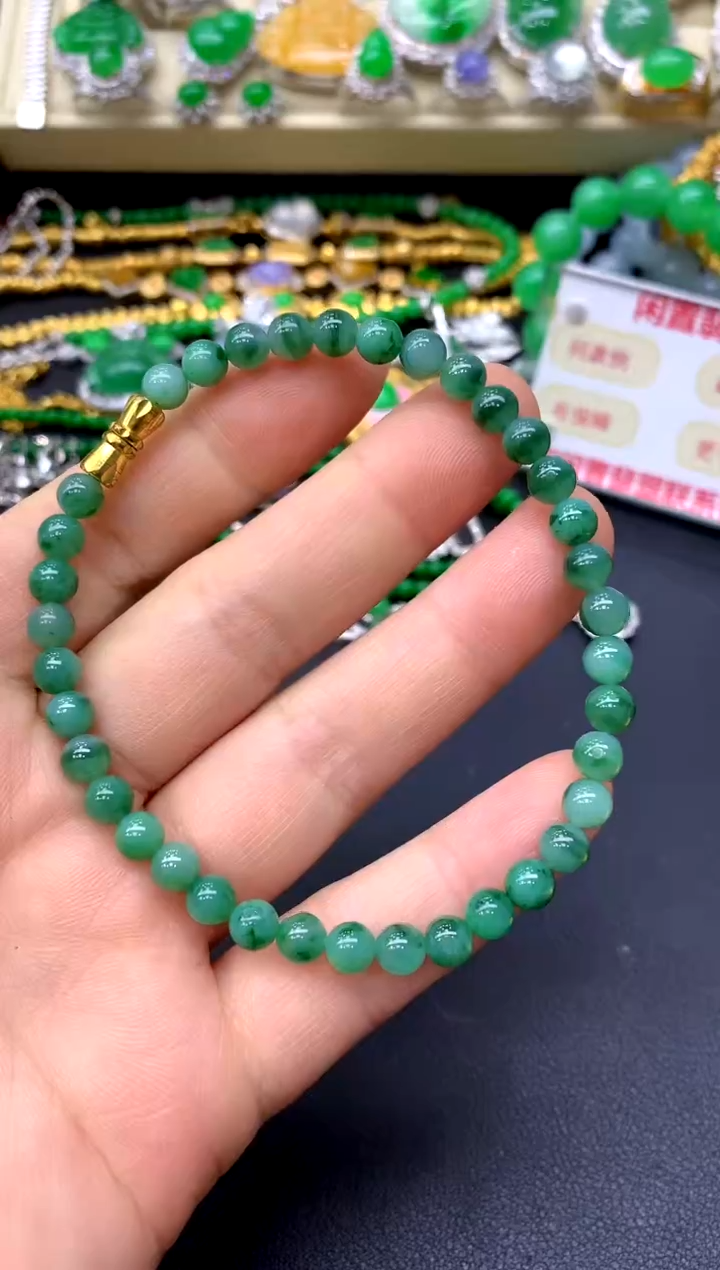 未镶嵌手串翡翠183-中国好珍宝