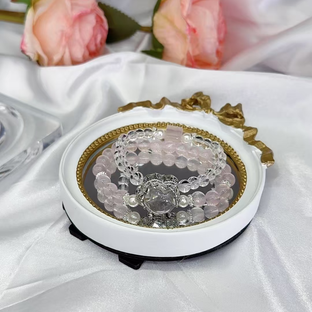 粉水晶胖星星手链