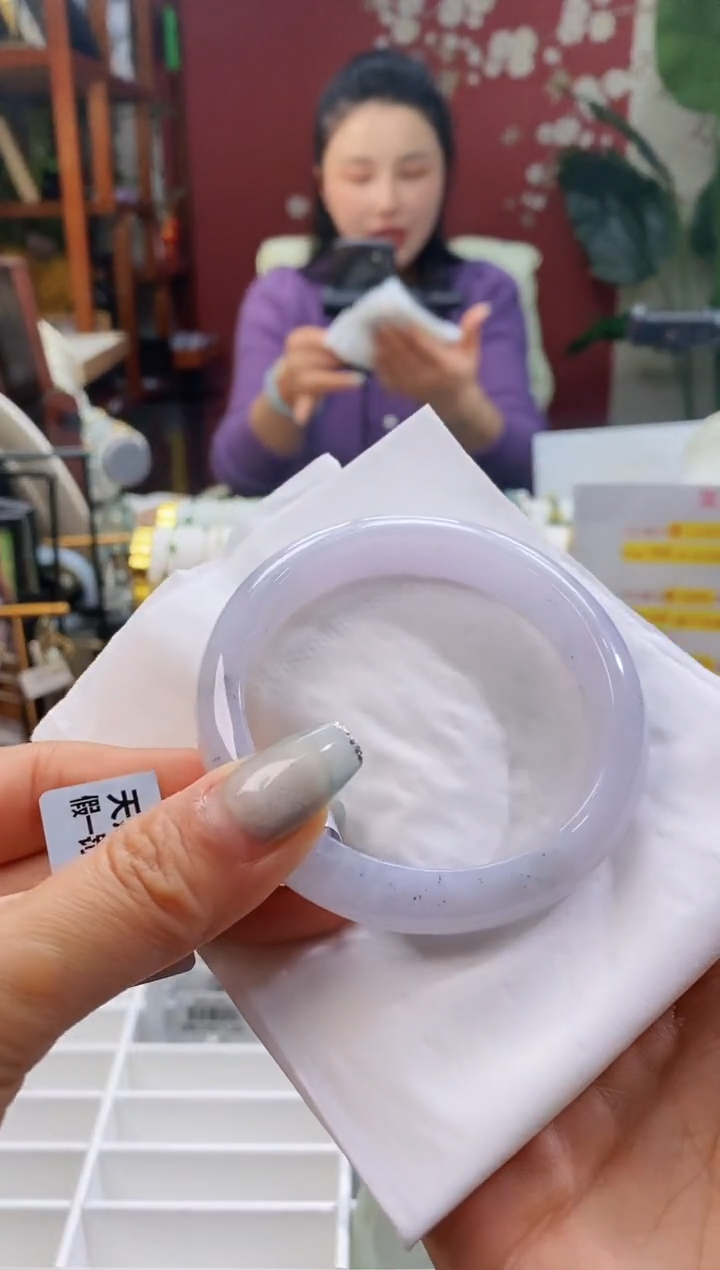 【闪购商品】翡翠手镯未镶嵌57冰乌鸡56-58/12.8*7.7