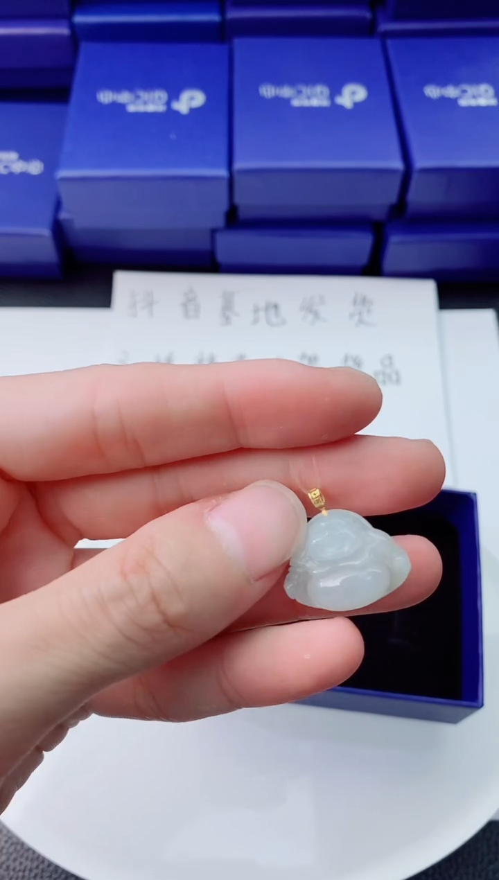 【闪购商品】翡翠18K金镶嵌颈饰            