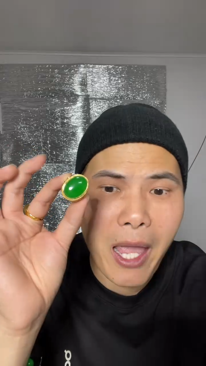 翡翠戒指未镶嵌【小伍珠宝】缅料大鸽子蛋戒指