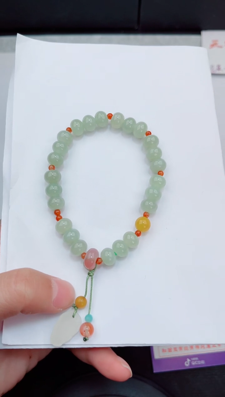 未镶嵌手串和田玉岚钻微色差T