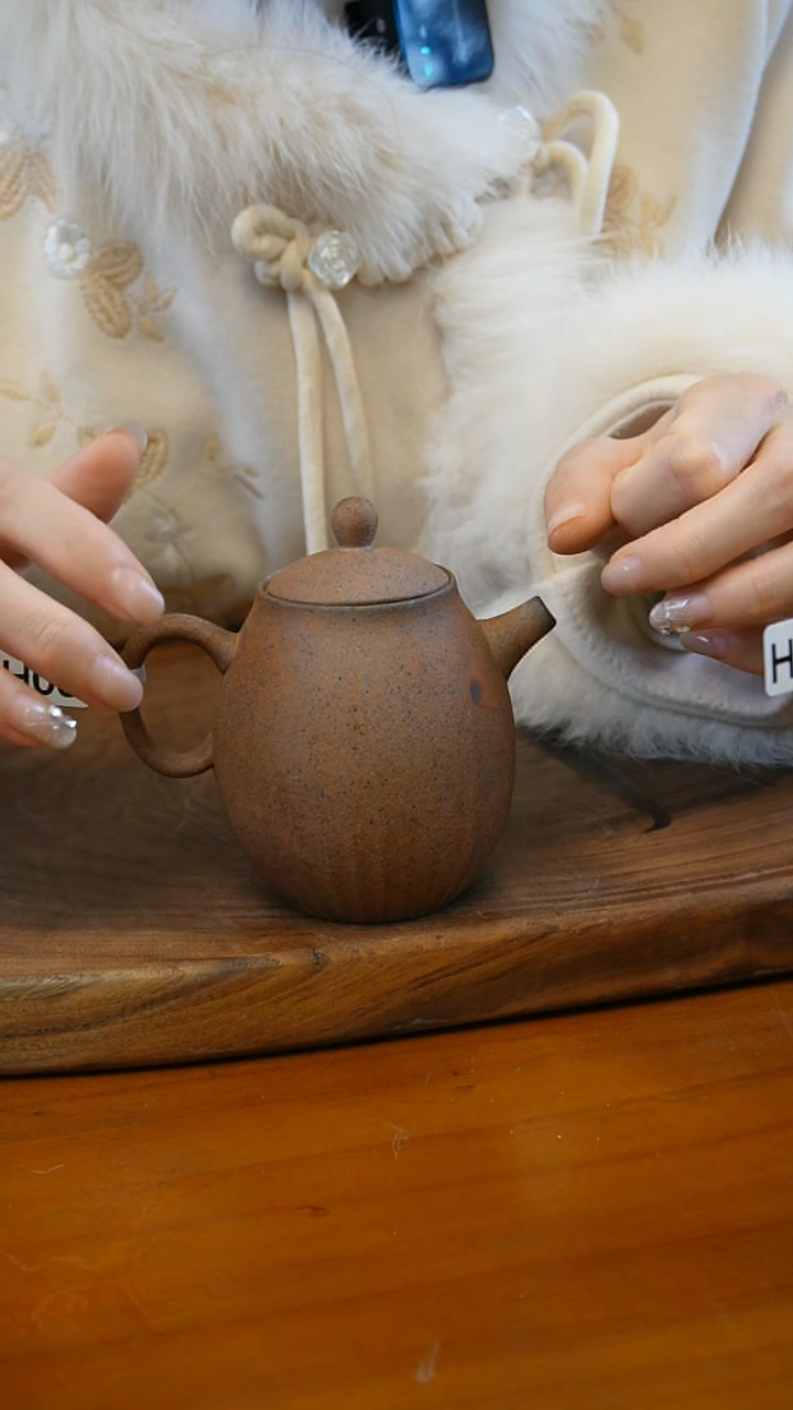 【闪购商品】H08原矿文旦磨砂感老岩泥茶壶