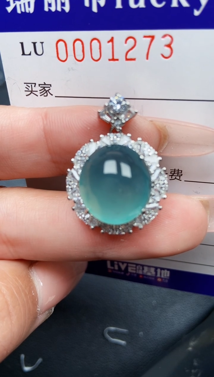 【闪购商品】翡翠颈饰银S925镶嵌1273