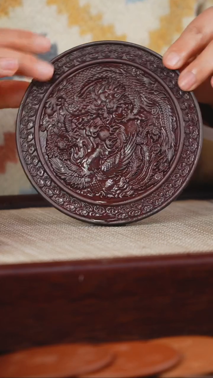 【闪购商品】紫砂茶杯龙凤茶盘