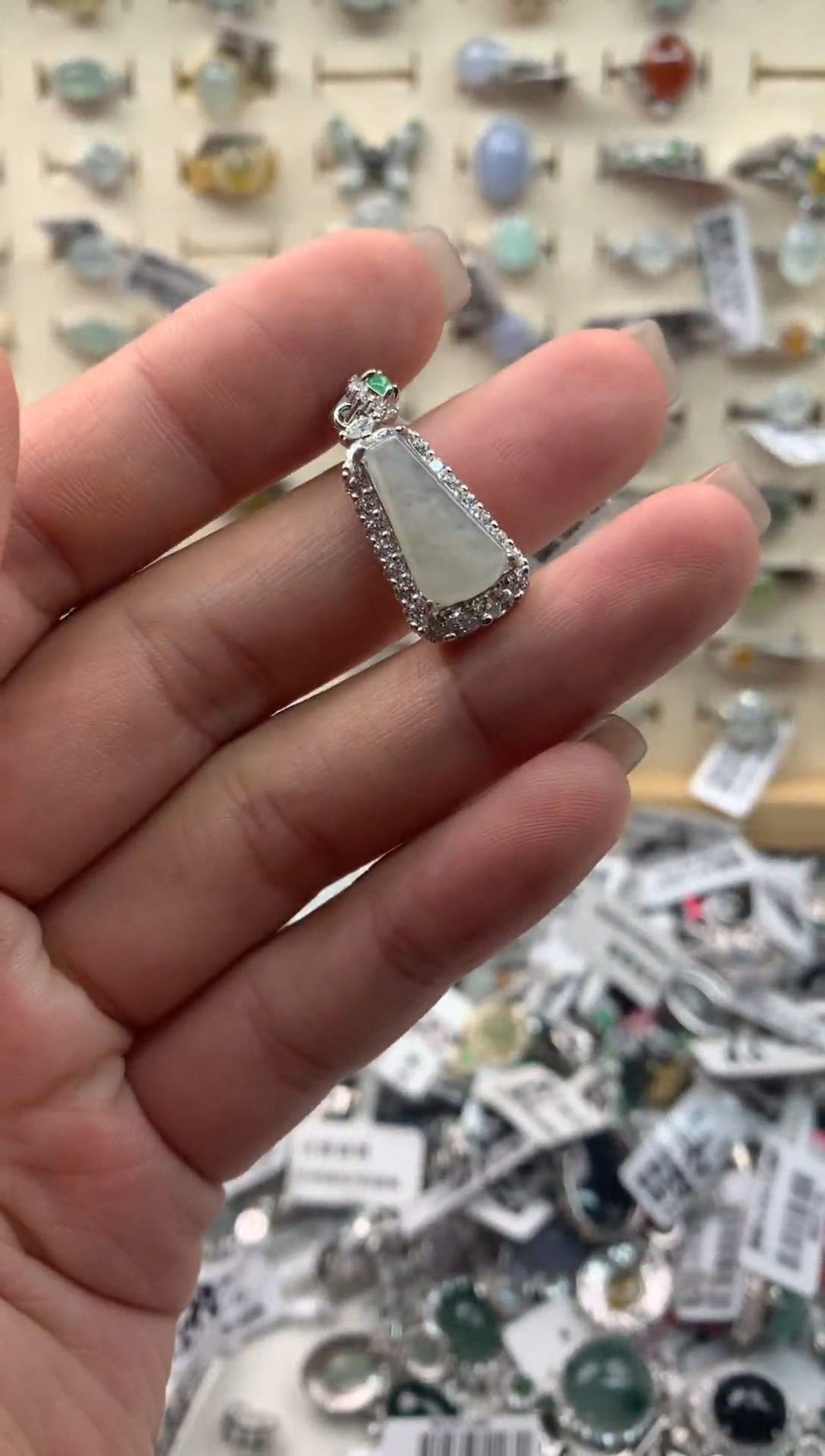 翡翠银S925镶嵌吊坠(不含链)02