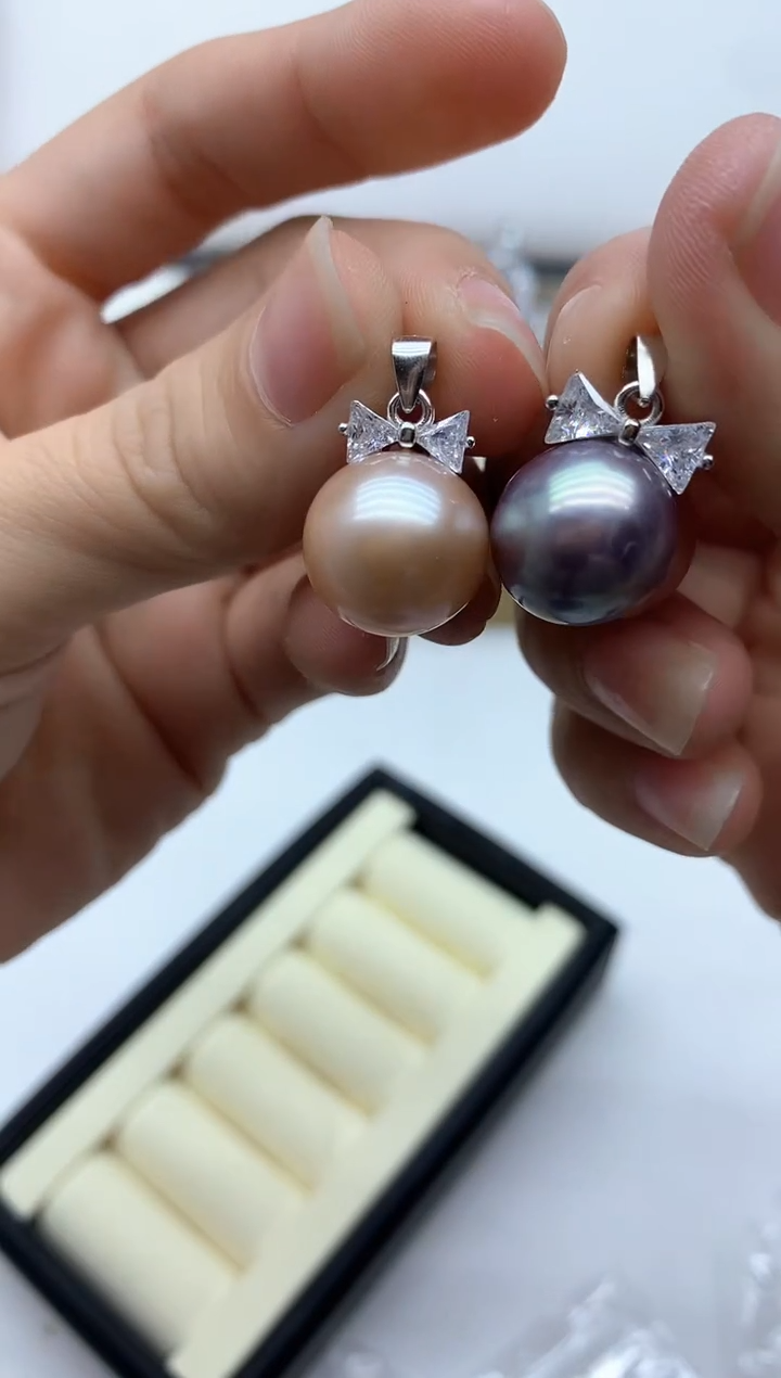 吊坠(不含链)银S925镶嵌淡水珍珠多样性发其一