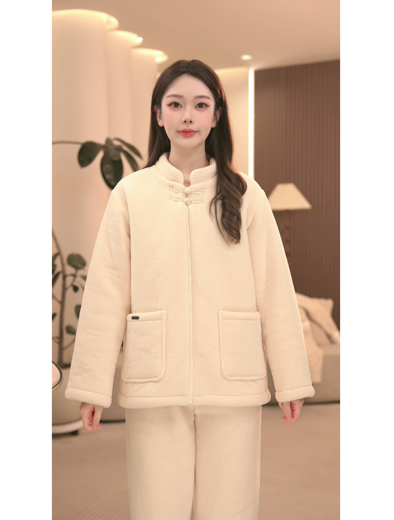 DM【超厚立领汉服】高定设计款冬款加厚家居服套装女士