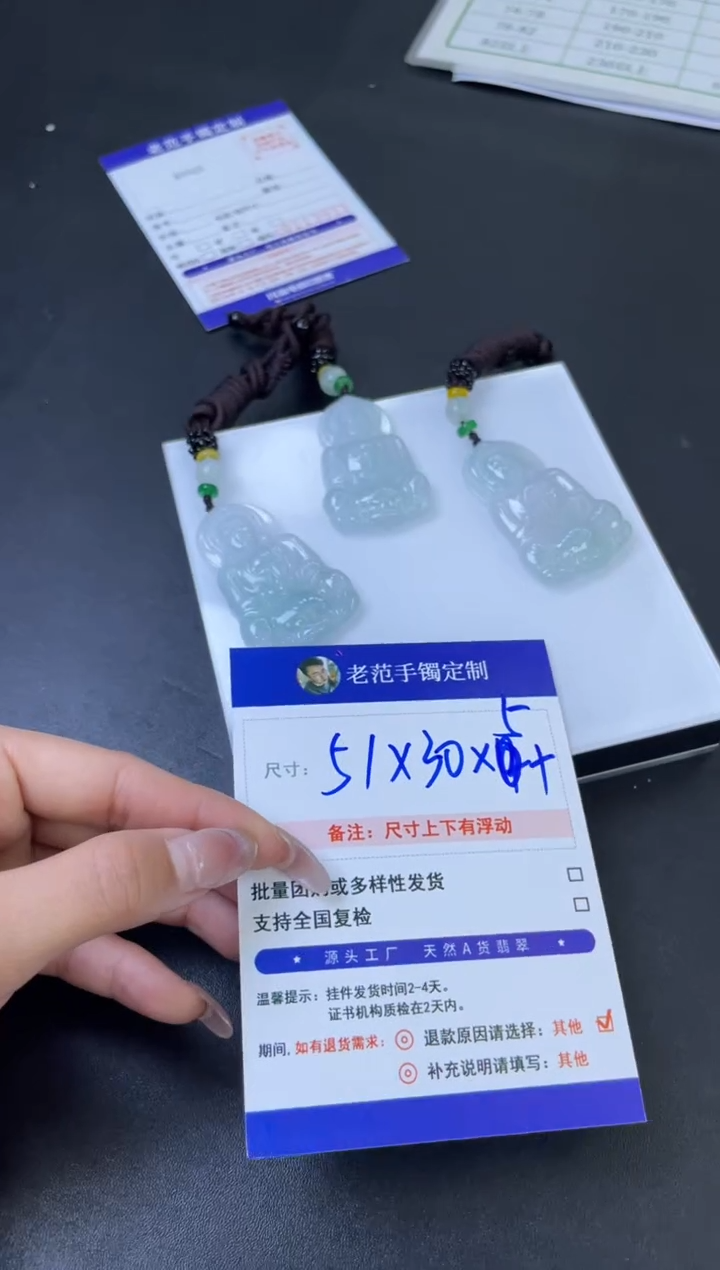 【闪购商品】翡翠吊坠(不含链)未镶嵌W264-8YG2GC多样性发一