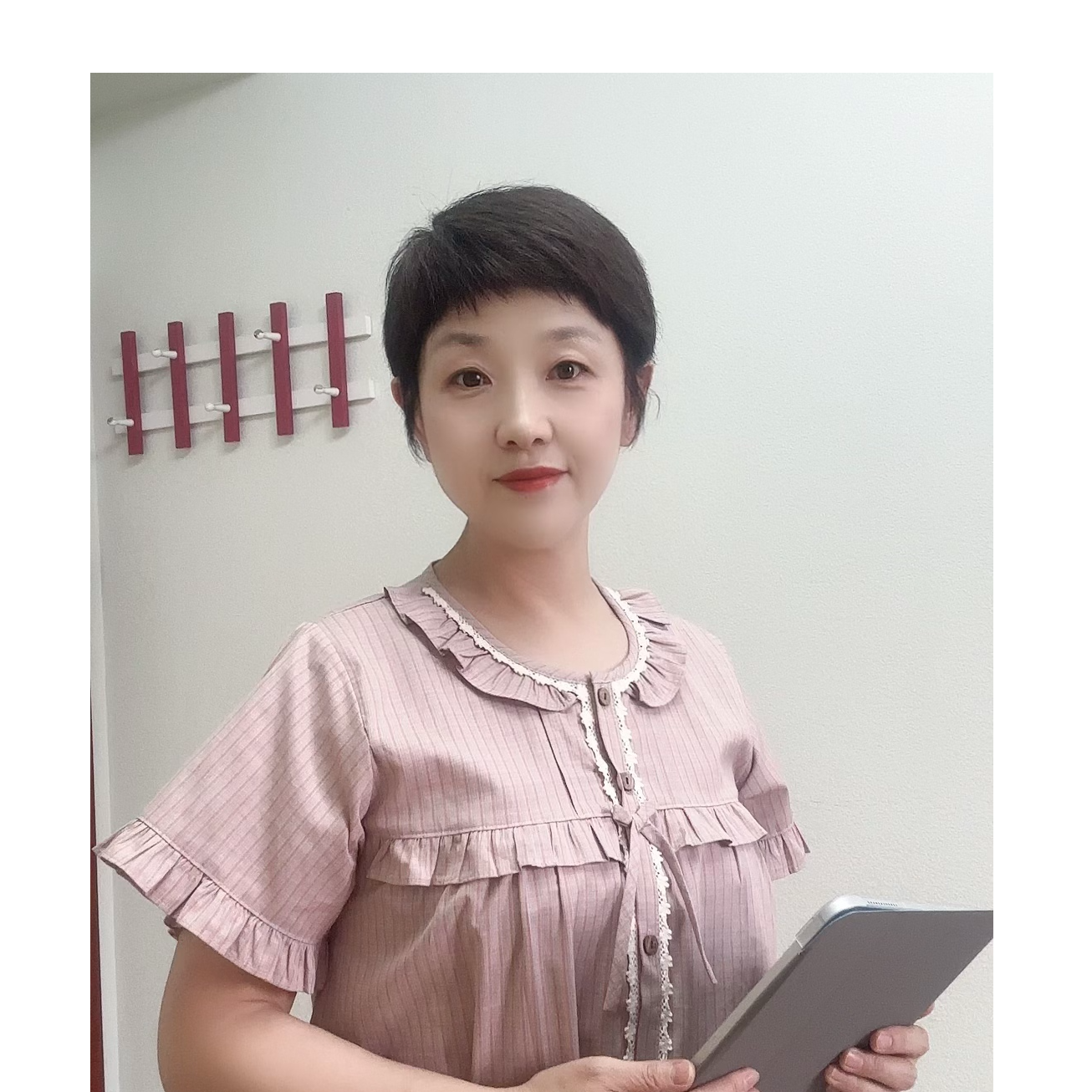 韩国睡衣时尚宽松休闲长裤短袖套装女家居服粉色竖纹