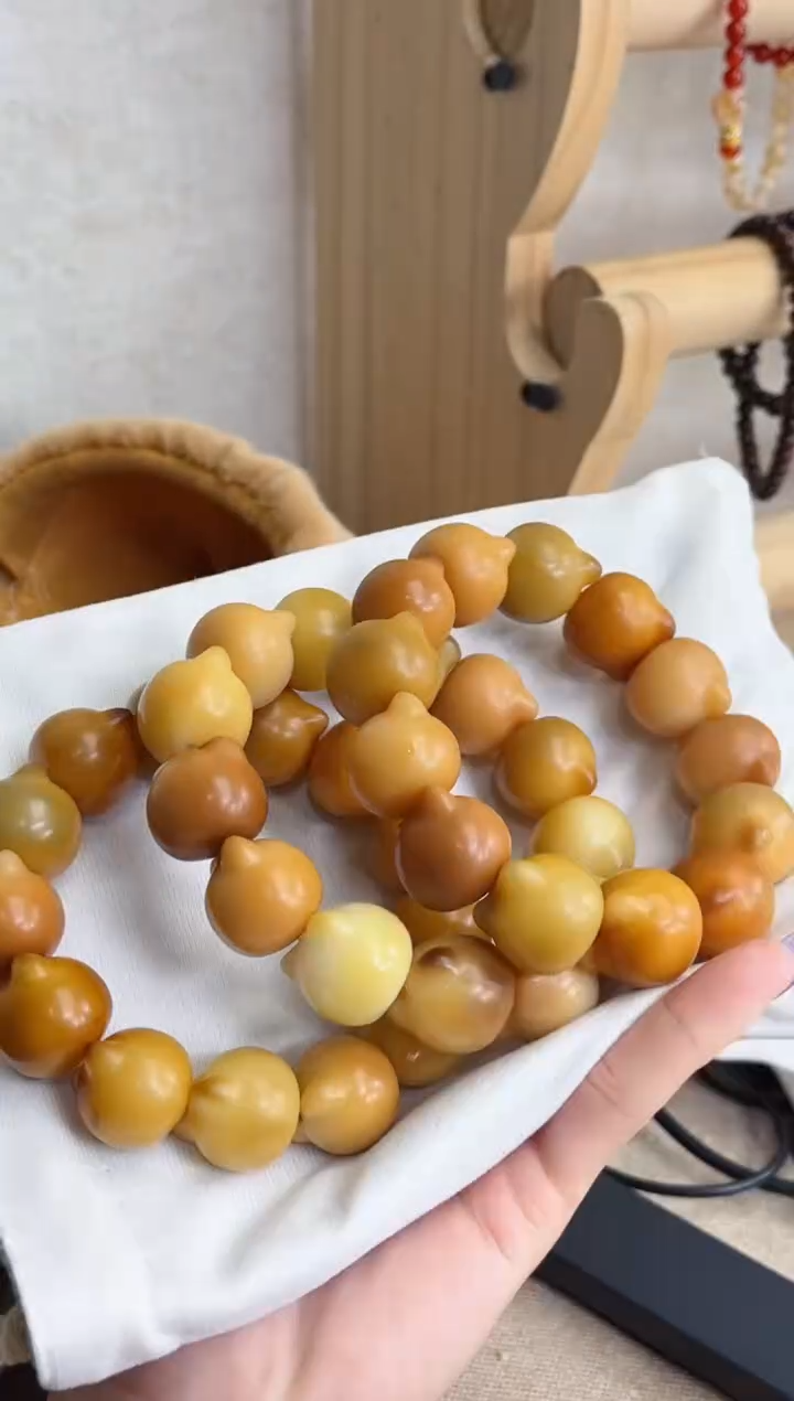 菩提根/象牙果手串r47干磨猫猫头22随机