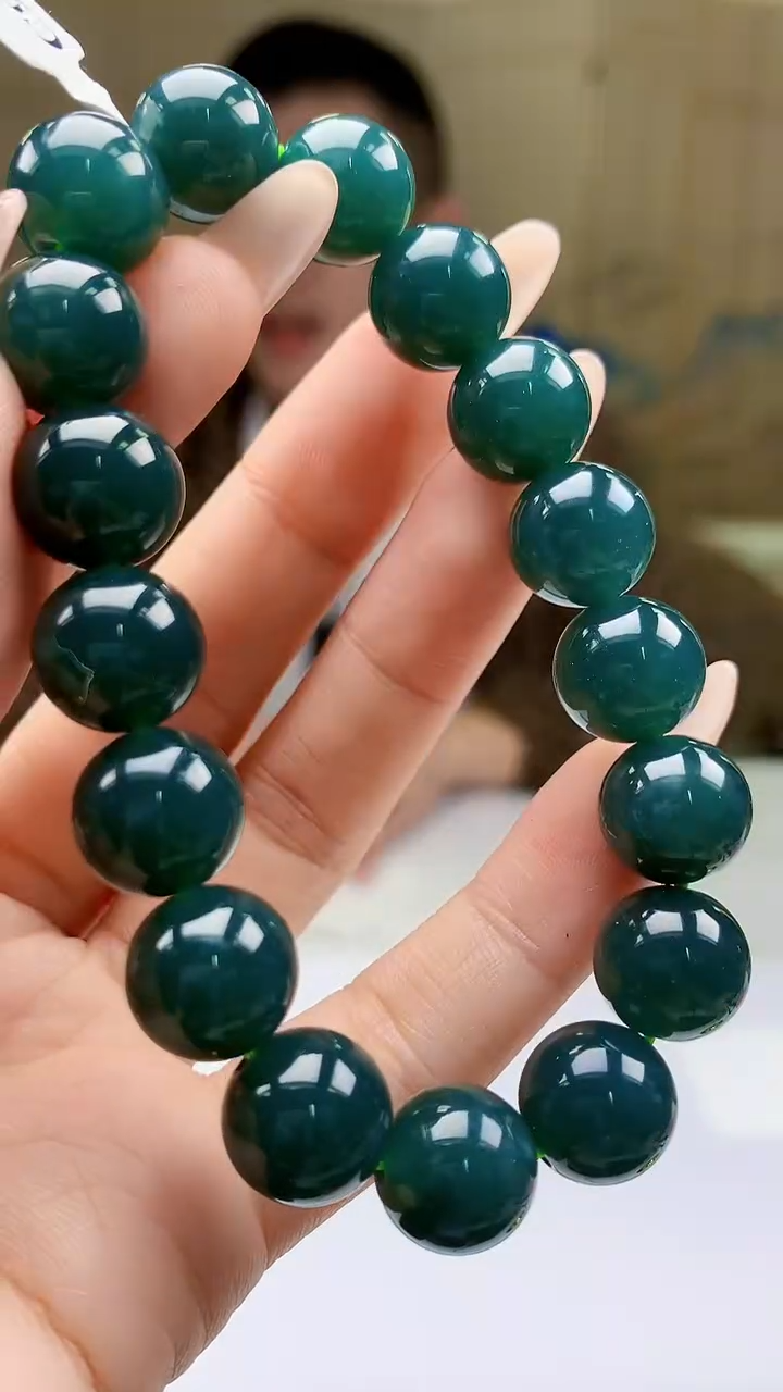 【闪购商品】定制翡翠未镶嵌4812ty-毛货手串17