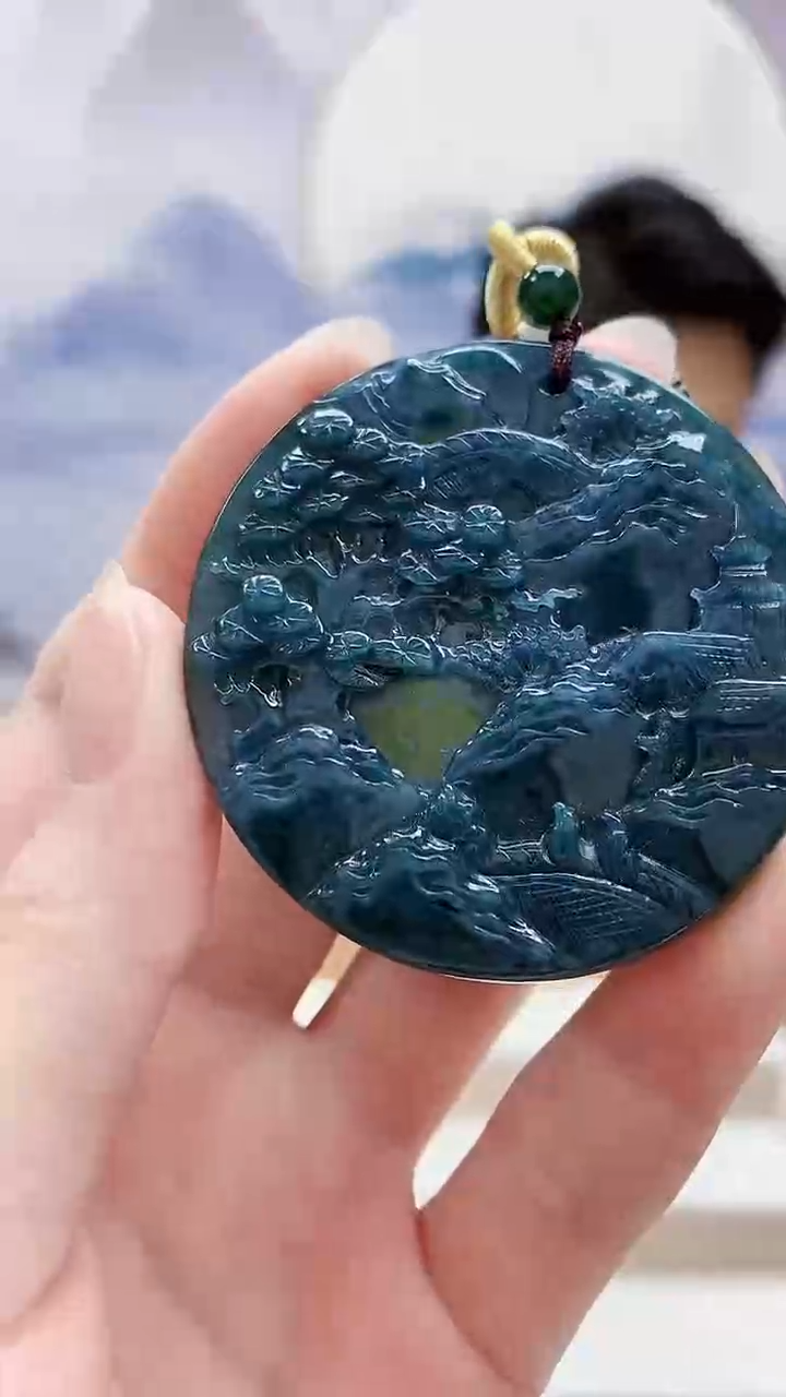 未镶嵌定制翡翠1502ry-毛货挂件23