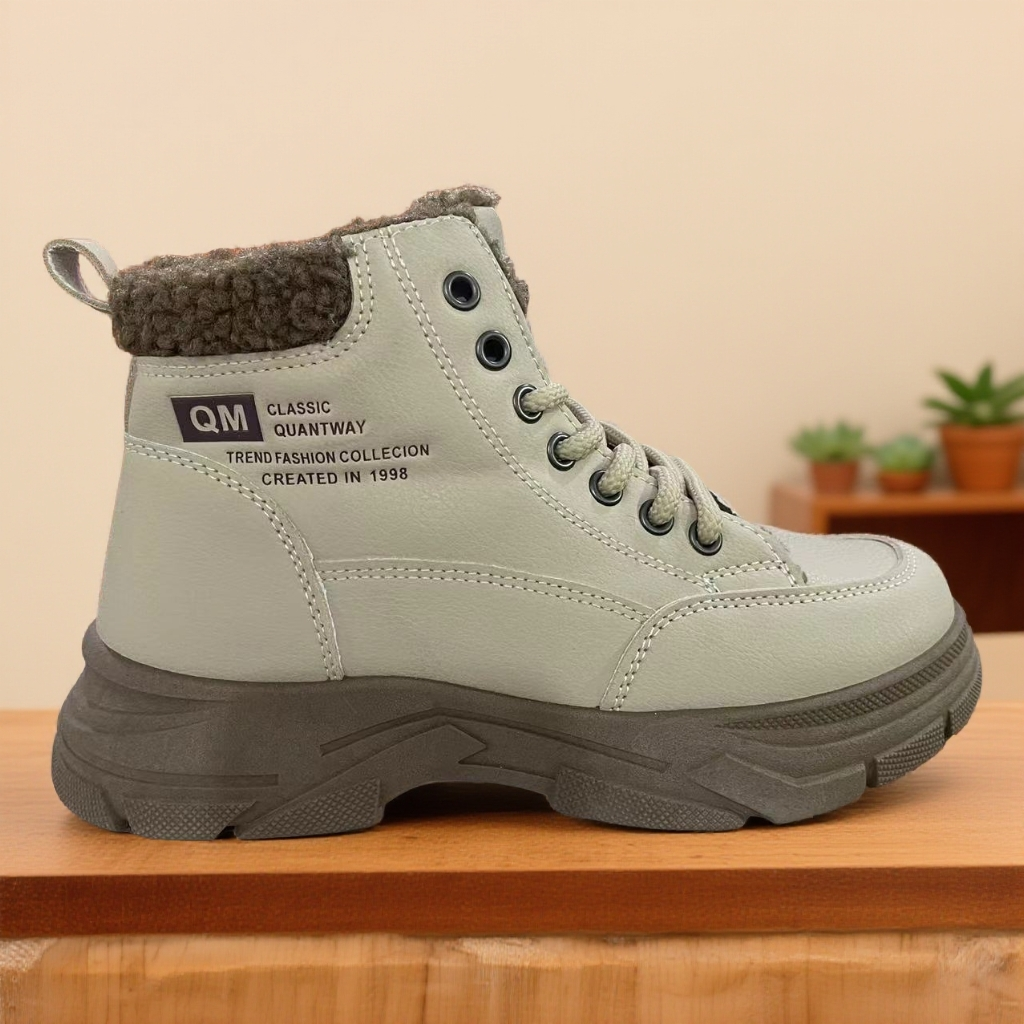 女生秋新款高帮加绒休闲板鞋老爹鞋XQ-L956/956